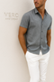 Camicia grigia a maniche corte da uomo Vero Amsterdam