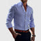 Camicia a righe blu e bianche da uomo