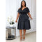 Robe de soirée noire élégante avec nœud pour femme