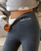 Legging en laine polaire gris pour femme