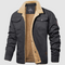 Veste Homme Doublée Polaire à Col Mouton Noir
