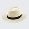 Fedora slaměný klobouk béžový s černou stuhou