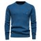 Maglione blu girocollo con motivo strutturato da uomo