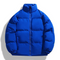 Blue quilted jacket for men with zipper closure