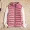 Gilet matelassé rose sans manches pour femme