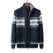 Gilet en laine à motif jacquard bleu marine pour homme