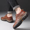Chaussures de randonnée en cuir marron pour homme