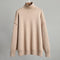 Pull en Laine Beige à Col Roulé pour Femme