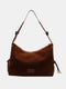Borsa a mano in pelle marrone con tracolla regolabile