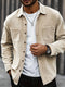 Chemise en velours côtelé beige pour homme