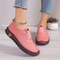 Chaussures décontractées en cuir rose pour femme