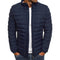 Veste matelassée homme bleu marine à fermeture éclair