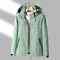 Veste imperméable à capuche motif feuillage vert pour homme