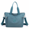 Borsa a mano in tela blu con tracolla removibile