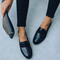 Chaussures mocassins en cuir noir pour homme