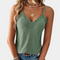 Women's Green Lace Tank Top with Thin Straps
