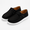 Black casual shoes for men with white sole