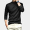 Maglia base calda in cotone mercerizzato elasticizzato per uomo - Dolcevita termico