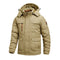 Veste d'hiver imperméable à capuche pour homme beige