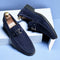 Chaussures Mocassins en Daim Bleu pour Hommes