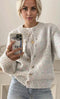 Cardigan in lana mélange con bottoni da donna