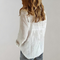Camicia in lino bianco da donna a maniche lunghe