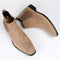Bottes Chelsea en daim beige pour homme