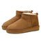 Brown suede boots with fur lining for women
