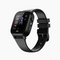 Montre connectée noire avec écran tactile et bracelet ajustable