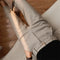 Béžové dámské kalhoty z vlny, elegantní rovný střih
