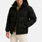 Veste matelassée noire à capuche pour homme