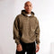 Sweat à Capuche Léopard Homme Marron