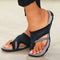 Black women's walking sandals with non-slip sole