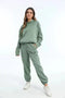 Sweat à Capuche et Pantalon de Jogging Femme Vert