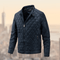 Veste matelassée homme bleu marine avec fermeture éclair
