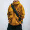 Veste à capuche jaune avec poches multiples pour homme