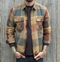 Chemise à carreaux en flanelle pour homme, manches longues
