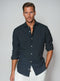 Camicia Uomo Nera a Maniche Lunghe con Bottoni