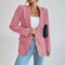 Blazer Femme Rose avec Sac Chaîne Noir
