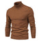 Brown Turtleneck Wool Sweater for Men