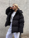Veste matelassée noire pour femme