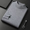 Pull en Laine Gris à Col Roulé pour Homme