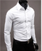 Camicia bianca a maniche lunghe da uomo