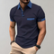Polo Homme Bleu Marine à Manches Courtes avec Poche