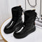 Black patent leather boots for women