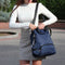 Borsa a tracolla blu in nylon per donna