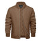 Blouson aviateur marron avec fermeture éclair et poches