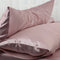 Pink satin pillowcase for adult bed