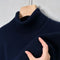 Pull en Laine Col Roulé Bleu Marine pour Femme