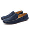 Mocassins en daim bleu marine pour homme